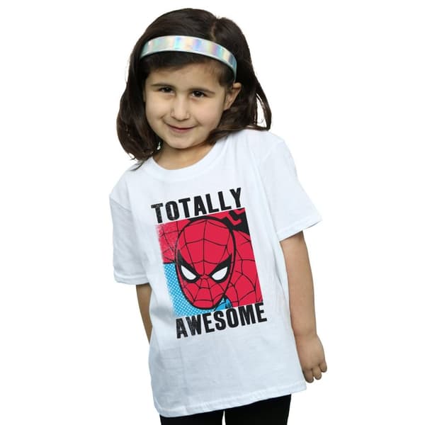 Marvel Girls Spider-Man Totally Awesome Cotton T-Shirt