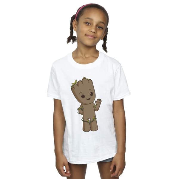 Marvel T-shirt i bomull med söta Groot för flickor