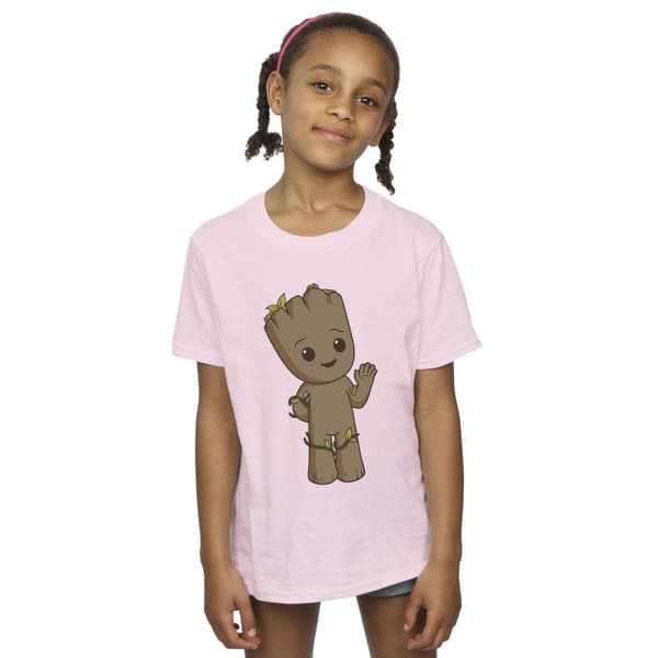 Marvel T-shirt i bomull med söta Groot för flickor