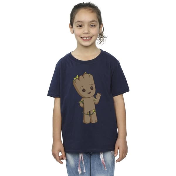 Marvel T-shirt i bomull med söta Groot för flickor