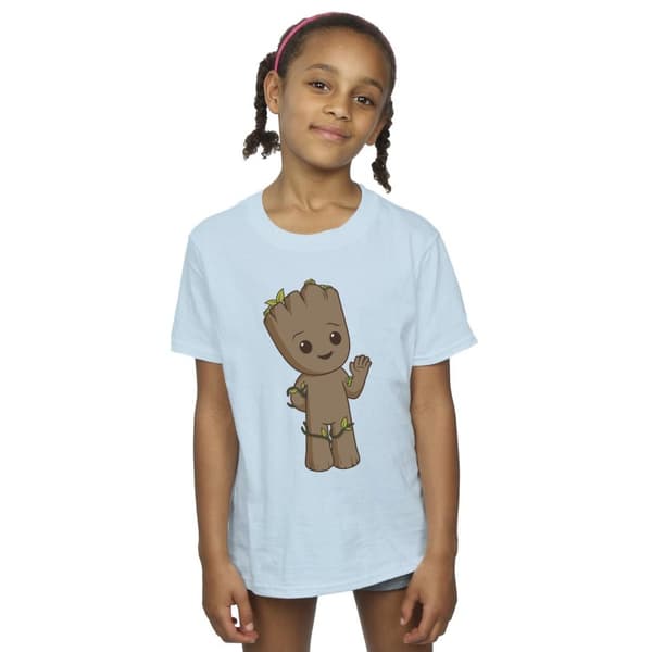Marvel T-shirt i bomull med söta Groot för flickor