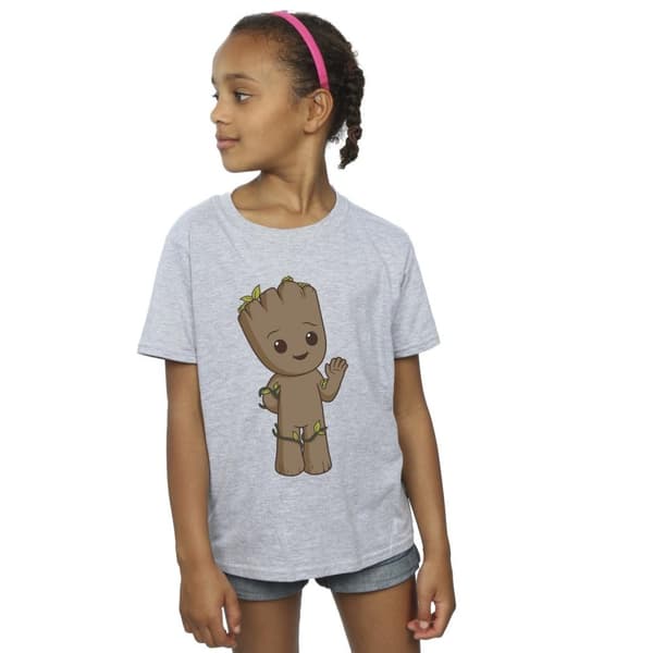 Marvel T-shirt i bomull med söta Groot för flickor
