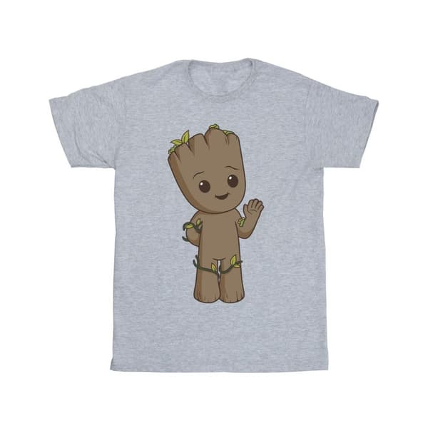 Marvel T-shirt i bomull med söta Groot för flickor