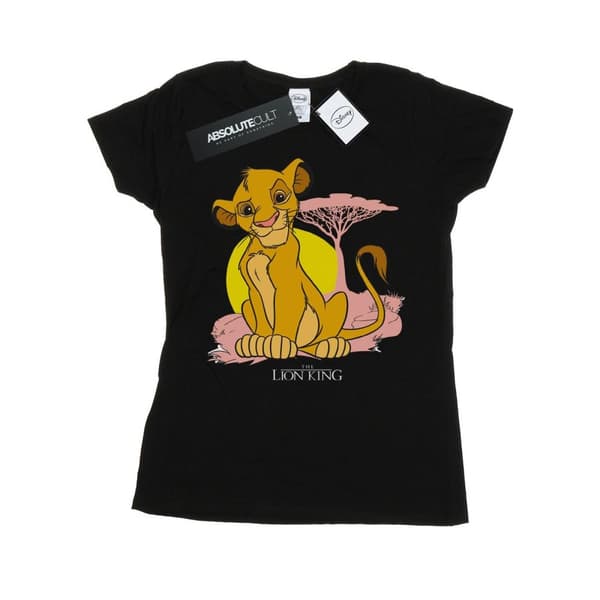 Disney Dam/Tjej Lejonkungen Simba - T-shirt i bomull, pastellfärgad
