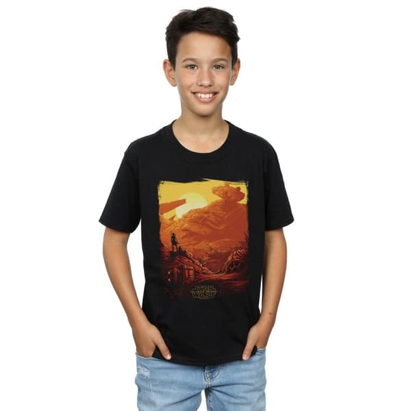 Star Wars: The Force Awakens Pojkar Rey T-shirt med konstaffisch