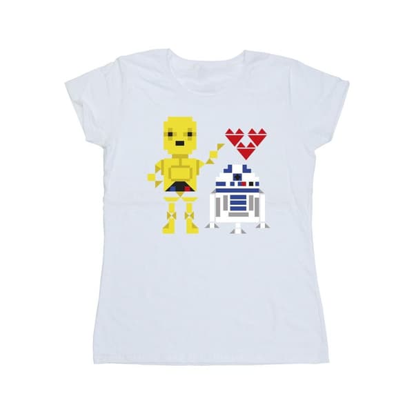 Star Wars Womens/Ladies Heart Robot Cotton T-Shirt