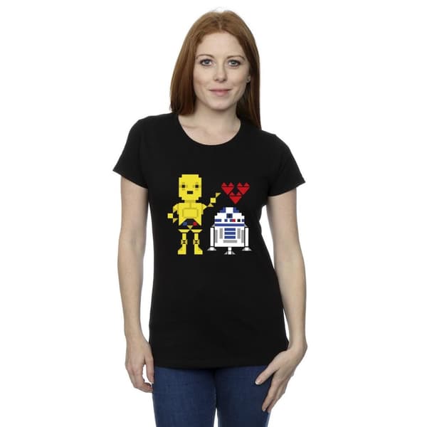 Star Wars Womens/Ladies Heart Robot Cotton T-Shirt