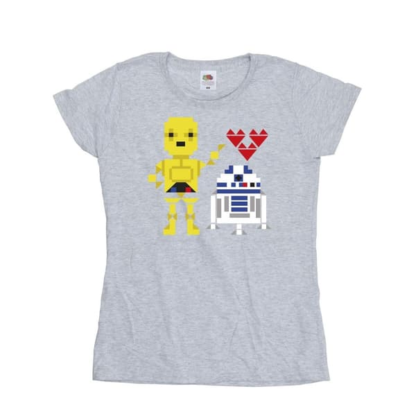 Star Wars Womens/Ladies Heart Robot Cotton T-Shirt