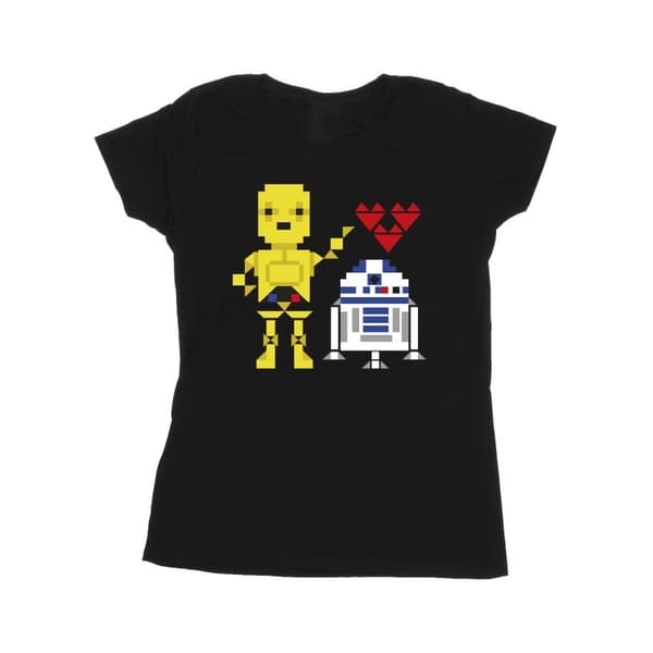 Star Wars Womens/Ladies Heart Robot Cotton T-Shirt