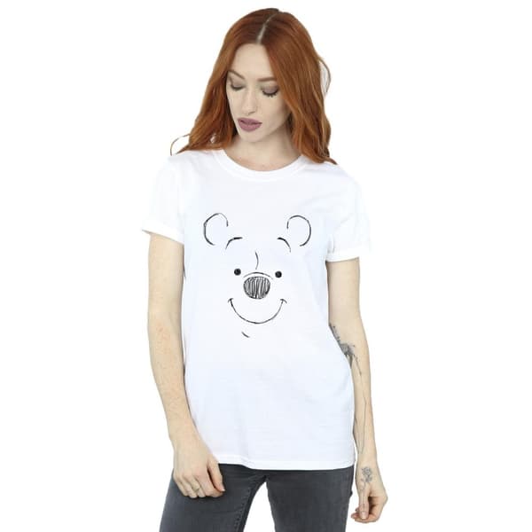 Disney Womens/Ladies Winnie The Pooh Winnie The Pooh Face Cotton Boyfriend T-Shirt