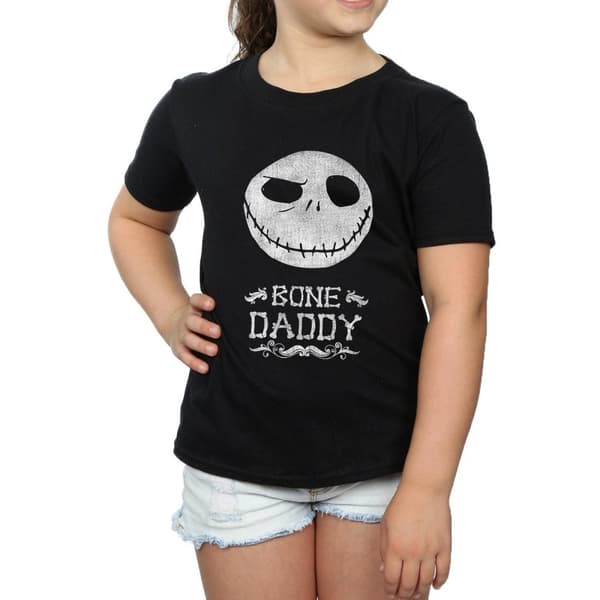 Disney Nightmare Before Christmas Bone Daddy - T-shirt i bomull för flickor