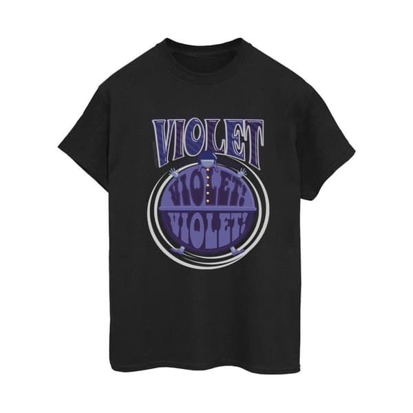 Willy Wonka Dam/Tjej Violet Turning Violet Boyfriend T-shirt i bomull