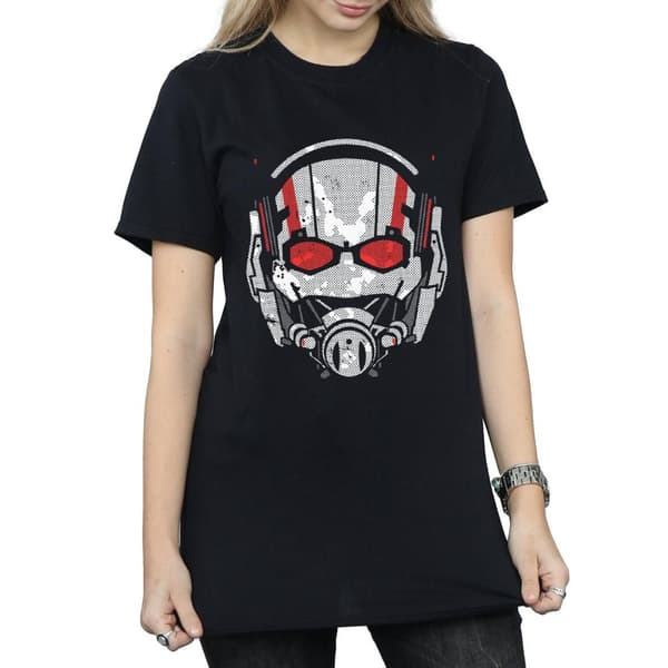 Marvel Womens/Ladies Ant-Man Helmet Distressed Cotton Boyfriend T-Shirt