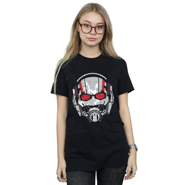 Marvel Womens/Ladies Ant-Man Helmet Distressed Cotton Boyfriend T-Shirt