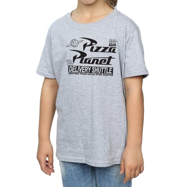 Disney T-shirt i bomull med Toy Story Pizza Planet-logotyp för flickor