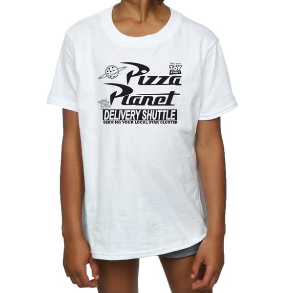 Disney T-shirt i bomull med Toy Story Pizza Planet-logotyp för flickor