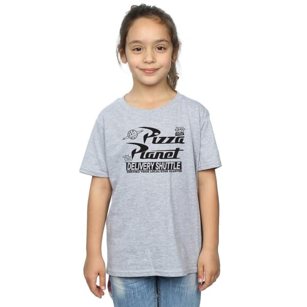 Disney T-shirt i bomull med Toy Story Pizza Planet-logotyp för flickor