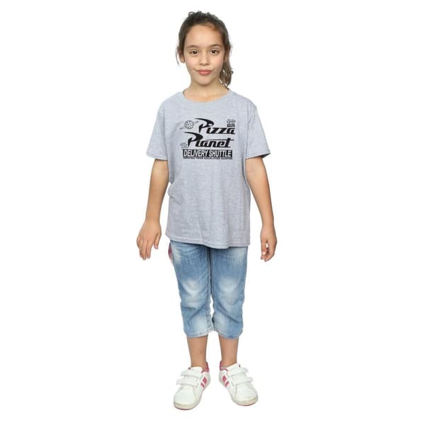 Disney T-shirt i bomull med Toy Story Pizza Planet-logotyp för flickor