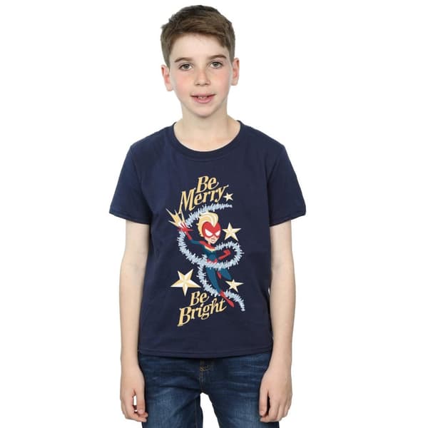 Marvel Boys Be Merry Be Bright T-Shirt
