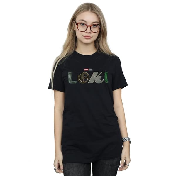 Marvel Womens/Ladies Loki Logo Cotton Boyfriend T-Shirt
