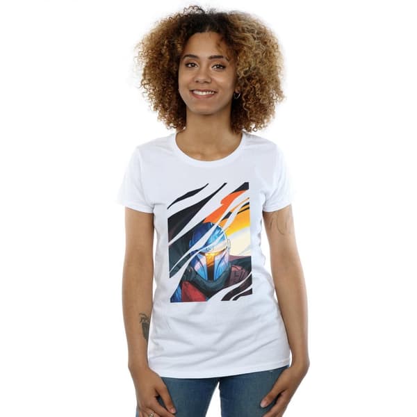 Star Wars Womens/Ladies The Mandalorian Glare Cotton T-Shirt