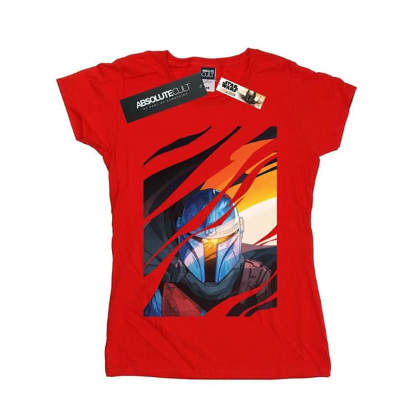 Star Wars Womens/Ladies The Mandalorian Glare Cotton T-Shirt