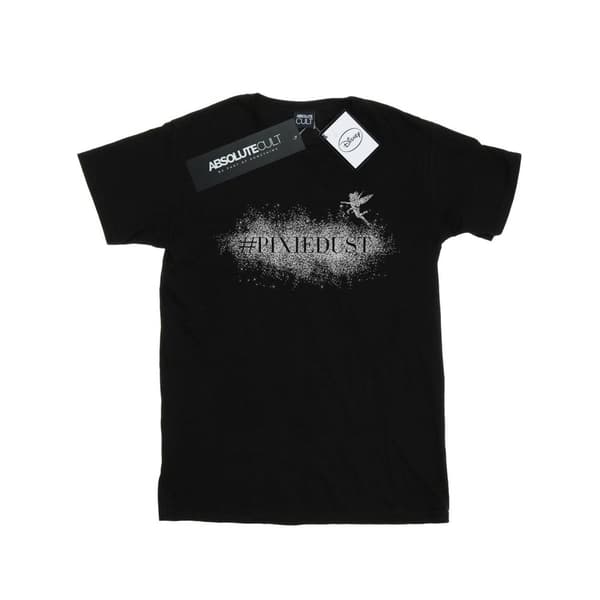 Disney Dam/Tjej Tinker Bell Pixie Dust Boyfriend T-shirt i bomull Black M