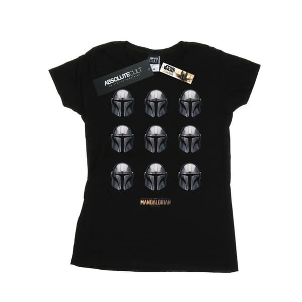 Star Wars Womens/Ladies The Mandalorian Helmet Pattern Cotton T-Shirt