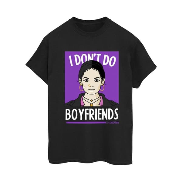 Netflix Dam/Tjej Sex Education I Don´t Do Boyfriends Bomull Boyfriend T-shirt