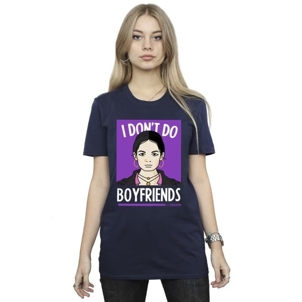 Netflix Dam/Tjej Sex Education I Don´t Do Boyfriends Bomull Boyfriend T-shirt