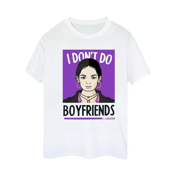 Netflix Dam/Tjej Sex Education I Don´t Do Boyfriends Bomull Boyfriend T-shirt
