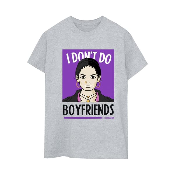 Netflix Dam/Tjej Sex Education I Don´t Do Boyfriends Bomull Boyfriend T-shirt