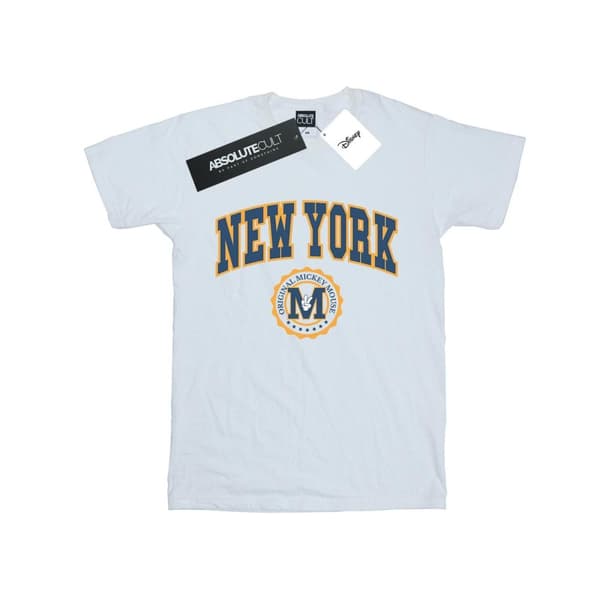 Disney Womens/Ladies Mickey Mouse New York Seal Cotton Boyfriend T-Shirt