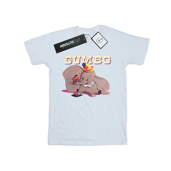 Disney Womens/Ladies Dumbo Timothy´s Trombone Cotton Boyfriend T-Shirt White M