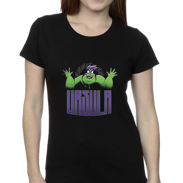 Disney Womens/Ladies Villains Ursula Green Cotton T-Shirt