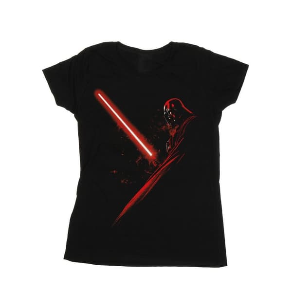 Star Wars T-shirt i bomull för kvinnor/damer - Darth Vader Lightsaber