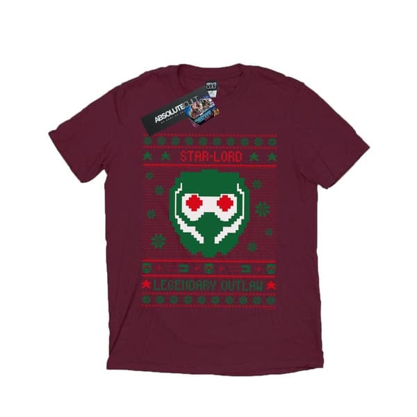 Marvel Mens Guardians Of The Galaxy Vol. 2 Star Lord Fair Isle T-Shirt