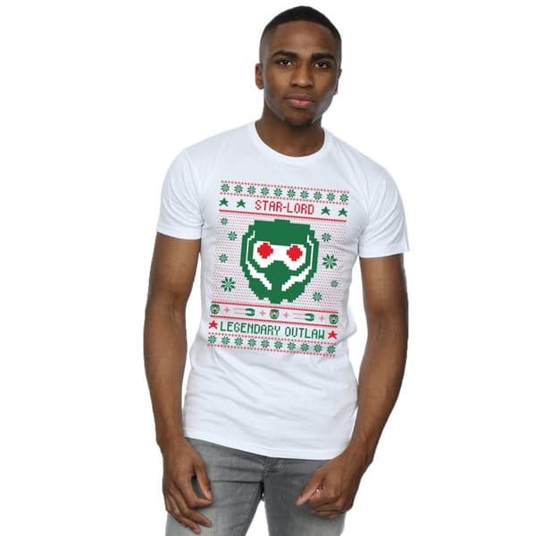Marvel Guardians Of The Galaxy Vol. 2 Star Lord Fair Isle T-shirt för herrar