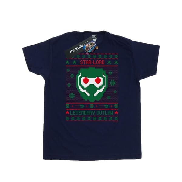 Marvel Mens Guardians Of The Galaxy Vol. 2 Star Lord Fair Isle T-Shirt