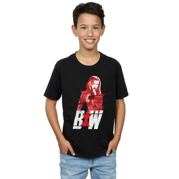 Marvel Pojkar Black Widow Movie Logo Artwork T-shirt