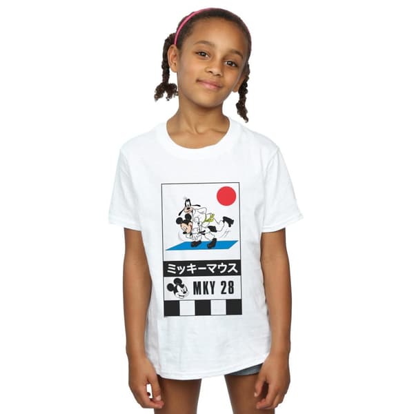 Disney T-shirt i bomull för flickor - Musse och Långben Karate