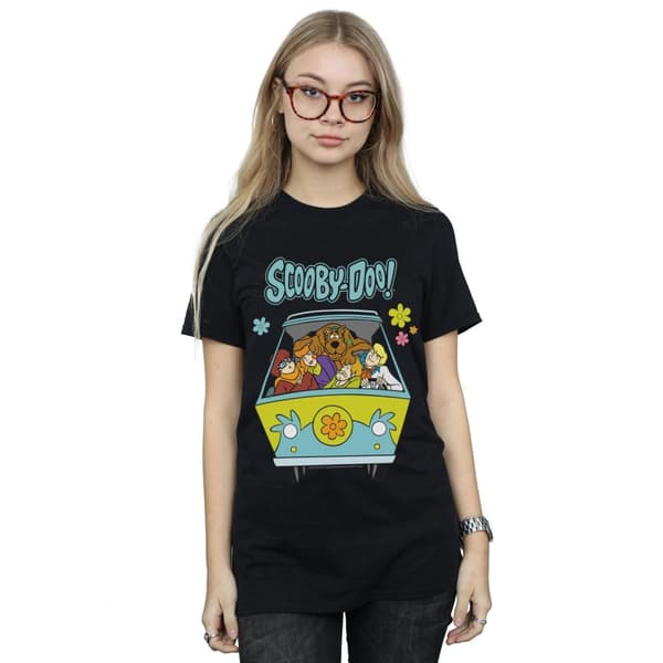 Scooby Doo Womens/Ladies Mystery Machine Group Cotton Boyfriend T-Shirt
