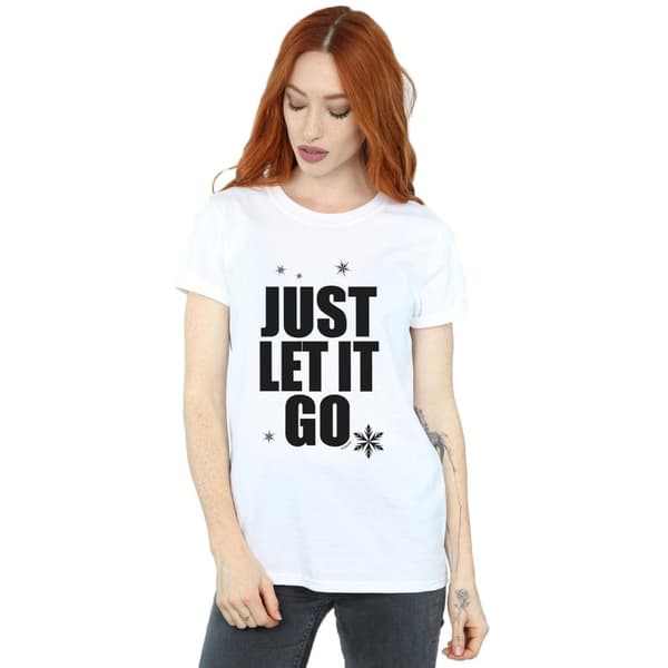 Disney Dam/kvinnor Wreck It Ralph Elsa´s Skjorta Bomull Boyfriend T-shirt