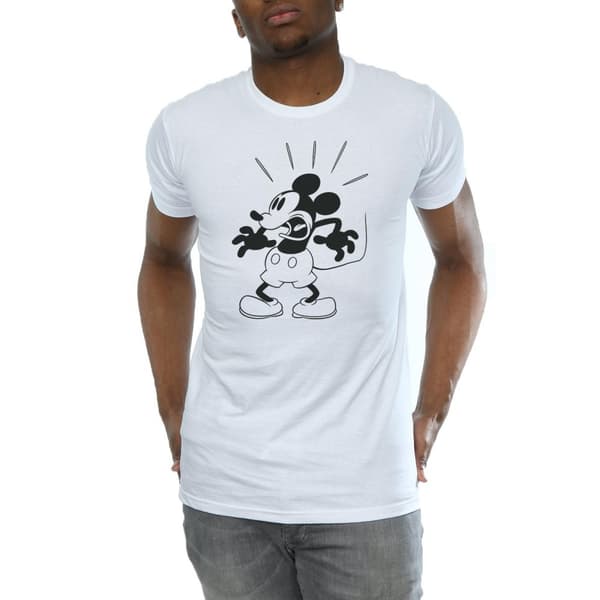 Disney Mens Mickey Mouse Scared T-shirt