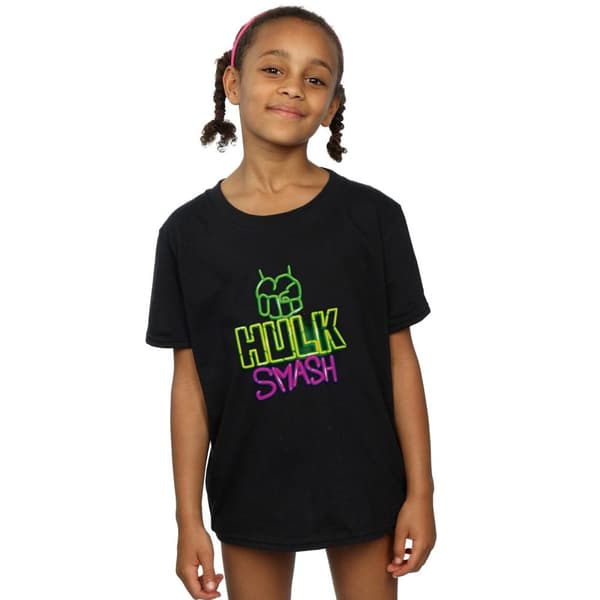 Marvel Hulken Smash T-shirt i bomull för flickor