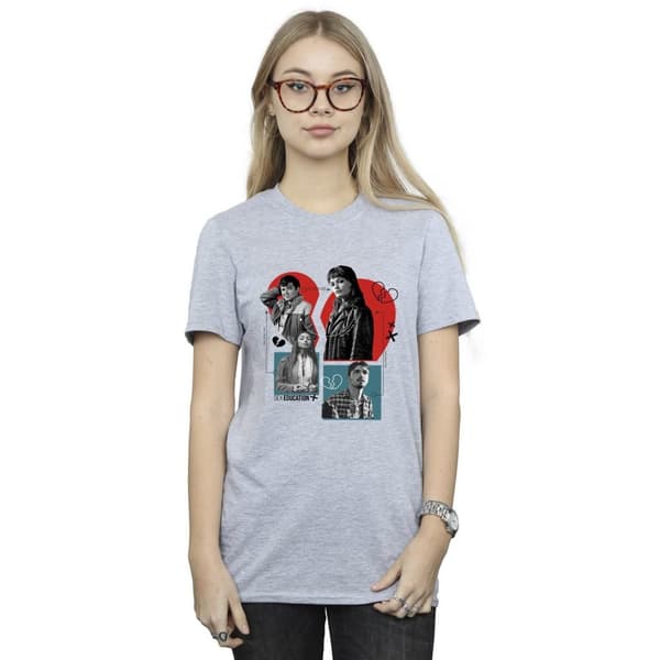 Netflix Womens/Ladies Sex Education Heart Break For All Cotton Boyfriend T-Shirt