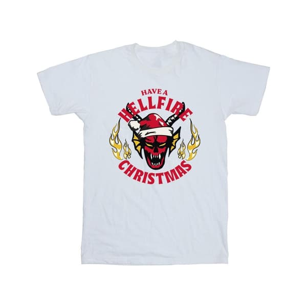 Netflix Stranger Things Hellfire Christmas T-shirt i bomull för flickor
