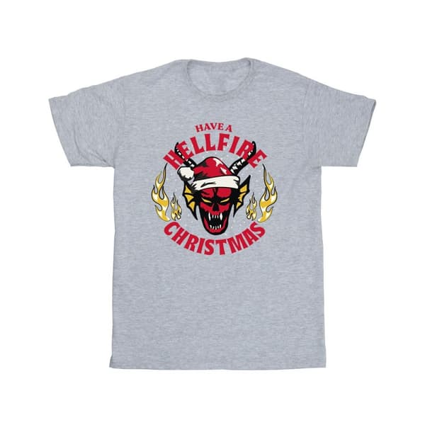 Netflix Stranger Things Hellfire Christmas T-shirt i bomull för flickor