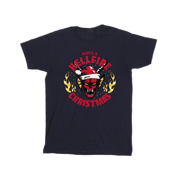 Netflix Stranger Things Hellfire Christmas T-shirt i bomull för flickor