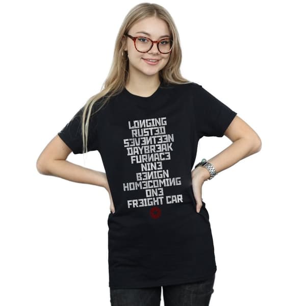 Marvel Womens/Ladies Winter Soldier Trigger Words Cotton Boyfriend T-Shirt